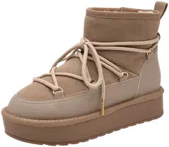 WKLY. naisten mokkaiset talvitennarit Ullis - Beige - 3