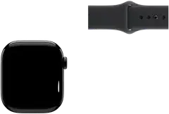 Apple Watch Series 11 GPS 42mm musta alumiinikotelo, musta sport ranneke - M/L - MEQU4QN/A - 7