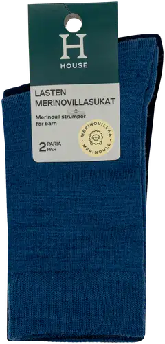 House lasten merinovillasukat 234H362507 2-pack - Blue - 2
