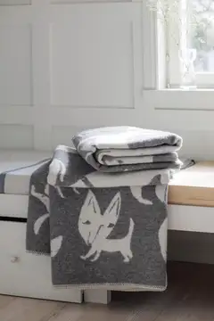 Lapuan Kankurit Koirapuisto huopa 130x180cm harmaa-valkoinen 100% villa - 3