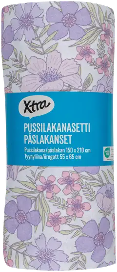 Xtra pussilakanasetti Amalfi 150x210 cm liila-vaaleanpunainen - 2
