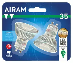 Airam led fullglass kohde PAR16 840 270lm GU10 himmennettävä, 2/blister - 2