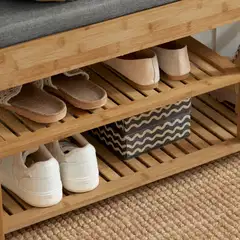 SoBuy kenkäpenkki bambu FSR47-N - 6