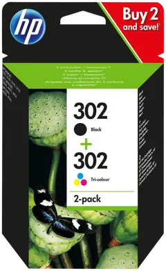 HP 302 mustekasetti 4-väripakkaus - 1
