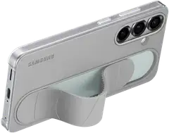 Samsung s25 suojakuori standing grip case gray/mint - 4