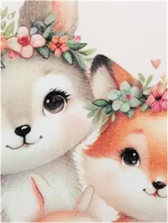 Ciraf lasten kylpypyyhe Bunny and Fox 70x140 cm - 3