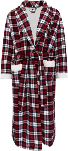 Actuelle naisten aamutakki 212A382519 - red check - 1