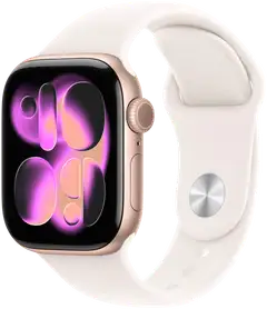 Apple Watch Series 11 GPS 46mm ruusukultainen alumiinikotelo, light blush sport ranneke - M/L - MEV74QN/A - 2