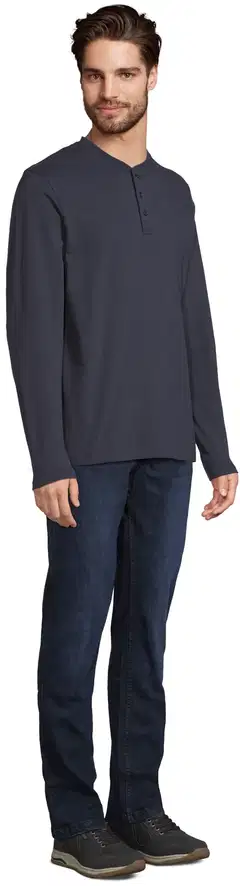 House miesten trikoopusero henley-pääntiellä 195HB28251 - Dark blue - 4