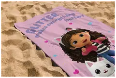 Gabby's Dollhouse lasten kylpypyyhe 70x140 cm pinkki - 4