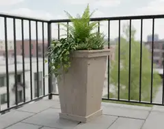 Miljöörakennus kartioruukku vaalean harmaa 60 cm - 4