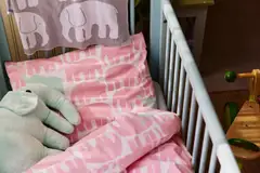 Finlayson vauvoje pussilakanasetti Elefantti Vapaa 85X125+40X60 vaalea pinkki/minttu - 3