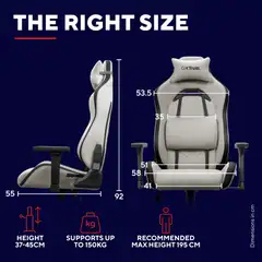 Trust Kangaspäällysteinen pelituoli GXT 723 Ruya beige - 11