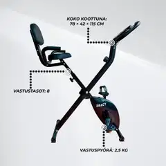 React Kuntopyörä Kokoontaitettava Selkänojalla - 7