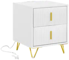 SoBuy yöpöytä valkoinen FBT115-E-W - 3