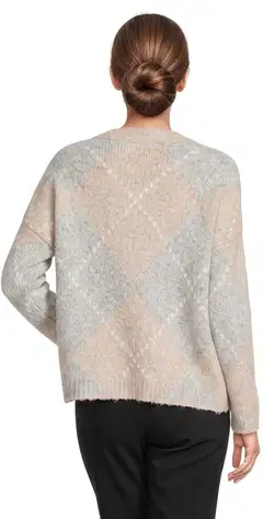 London Fog naisten neule argyle 213L264009 - beige - 3