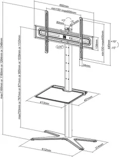 One For All lattiateline WM4672 32-70” televisiolle - 3