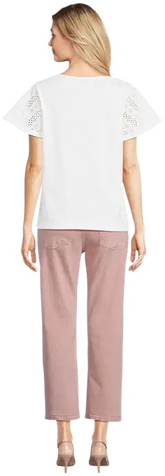 Margaux Riviera naisten pitsisomisteinen t-paita CF0354 - WHITE - 3