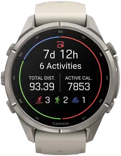 Garmin Fenix 9 Pro inReach 43 mm titaani, sumunharmaa ja tumma hiekanvärinen urheilukello - 4