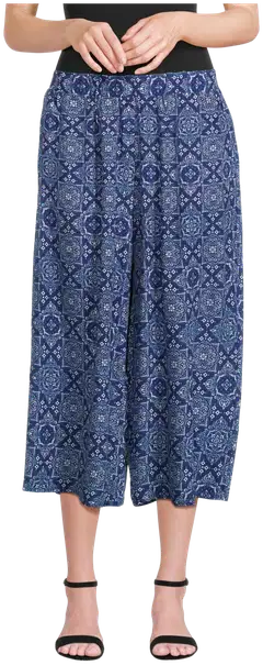 TEX naisten kuviolliset culottes-housut I283361 - NAVY 2 - 1