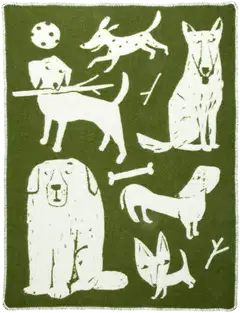 Lapuan Kankurit huopa Koirapuisto 90x130cm oliivi - 1