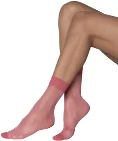 Norlyn naisten nilkkasukat Shiny 20den - Garnet Rose - 2