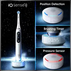 Oral-B iO10 Stardust White sähköhammasharja + lataava matkakotelo + hammasharjateline - 10