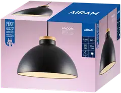 Airam Anoom 38 riippuvalaisin E27 musta - 2