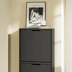 SoBuy kenkäkaappi musta FSR204-SCH - 5