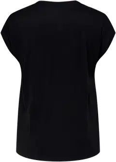 Only Carmakoma naisten trikootoppi pitsisomisteella Carflake - Black - 2