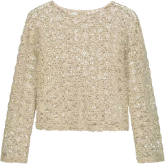 WKLY. naisten neulospusero crochet 213W280164 - ecru - 2