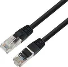 Wave S/FTP CAT6a Ethernet parikaapeli, 25cm, Musta - 3