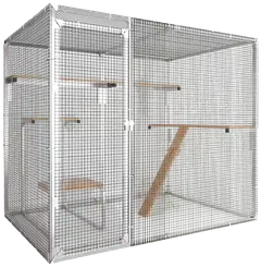 Trekker kissan ulkohäkki 2,5x1,5x1,95 m harmaa - 1