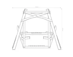 Miljöörakennus Vastakkain istuttava keinu puuvalmis - 2