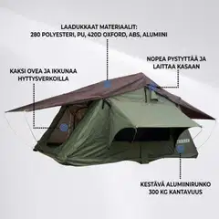 Trekker kattoteltta camper m, vihreä - 2