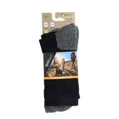 UphillSport miesten villapohjasukat 2-pack - MUSTA - 6