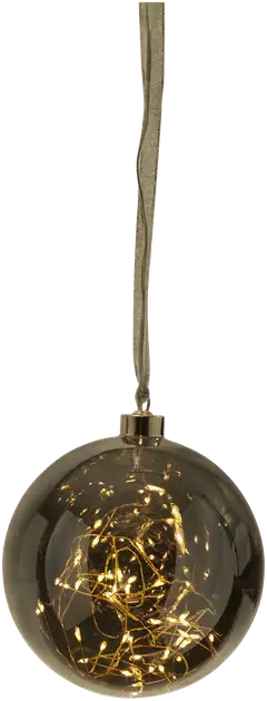 Star Trading Led-lasipallo Glow 15 cm, savulasi/hopea - 1