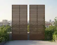 Miljöörakennus näkösuojaritilä vaaka 179X80X3cm tummanharmaa - 4