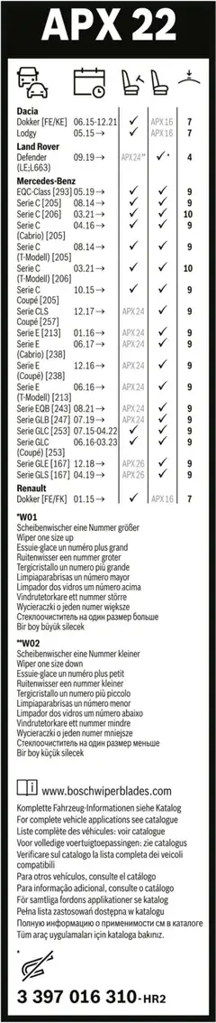 Bosch Aerotwin Plus pyyhkijänsulka APX22 550 mm - 4
