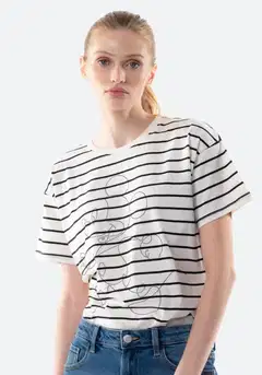 Disney naisten T-paita Mickey Mouse I277469 - ecru - 1