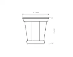 Miljöörakennus kartioruukku 40x40x40cm grafiitin harmaa - 3