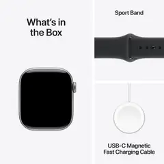 Apple Watch Series 11 GPS + Cellular 42mm tähtiharmaa alumiinikotelo, musta sport ranneke - S/M - MF8A4QN/A - 3
