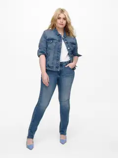 ONLY CARMAKOMA naisten farkkutakki Carwespa - LIGHT BLUE DENIM - 5