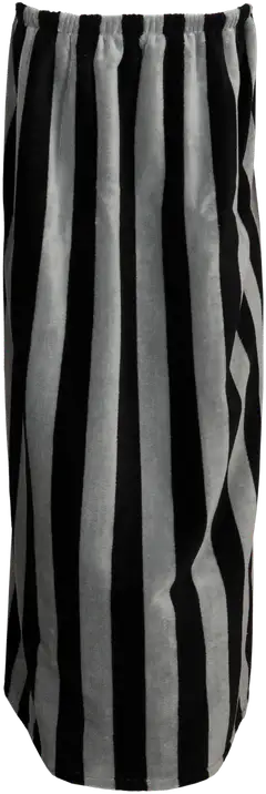 Ratia naisten kietaisupyyhe Raita velour 100x150 cm musta/harmaa - 2