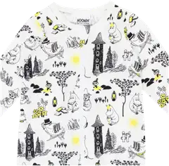 Muumi vauvojen pyjama Laiskottelu 591085 - Mustavalkoinen - 2