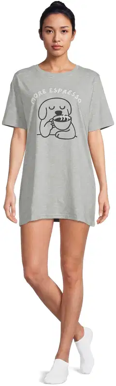 Actuelle naisten yöpaita 212A382606 - Grey melange - 1