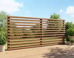 Miljöörakennus aitaelementti ruskea 180 x 80 x 7 cm - 7