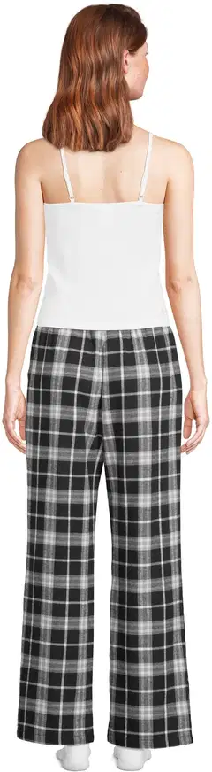 WKLY. naisten flanelliyöhousut 212W382649 - Black check - 3