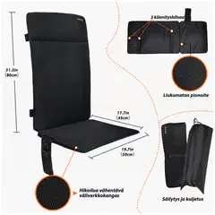 Thermrup kauko-infrapunalämmitteinen istuinalusta akulla ja älykkäällä lämpötilansäädöllä, 50 × 125 cm - 3