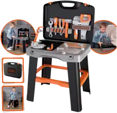 Smoby Black+Decker Bricolo Smart, salkkuun mahtuva, koottava työkalupenkki - 4